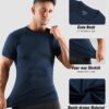Niksa Men's Compression Shirts, Short Sleeve Athletic Compression Tops Dry Workout T Shirt, Rash Guard Base Layer Undershirt