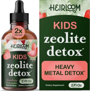Zeolite Detox for Kids | Heavy Metal Detox | Methyl Vitamin B12, C and D3 for added Energy, Immune, and Focus | 2 oz liquid drops (60 Servings) | Parasite Cleanse | No Preservatives, Vegan, Non-GMO