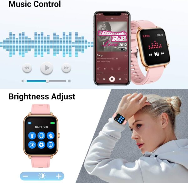 71A-3X3cFML._AC_SL1200_.jpg Smart Watch for Android Phones iOS Waterproof Smart Watches for Women Men Sports Digital Watch Fitness Tracker Heart Rate Blood Oxygen Sleep Monitor Touch Screen Compatible Samsung iPhone