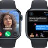 Apple Watch Series 9 [GPS 45mm] Midnight Aluminum Case with Midnight Sport Band M/L (Renewed)