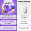 Wellthy Full Body Detox and Immune Support - Advanced Digestive Health, Gut Cleanse and Bloating Relief - All Natural Formula with Milk Thistle, Dandelion Extract and L-Carnitine | 30-Day Supply