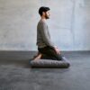 Meditation Cushion Set by renoo - Durable Comfortable Organic Cotton, Linen, Hemp - Modern Zafu Zabuton - Buckwheat Kapok Filled Floor Pillow Yoga Bolster in 15 Colors Washable Cover