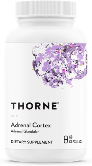 THORNE Adrenal Cortex - Supplement for Cortisol Management - Support Healthy Adrenal Gland Function, Immune System, Stress Management, Fatigue & Metabolism - 60 Capsules