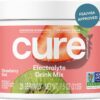Cure Hydration | Plant-Based Electrolyte Drink Mix | No Added Sugar | FSA & HSA | Dehydration Relief Powder Made with Coconut Water | Non-GMO | Vegan | 28 Servings Jar - Strawberry Kiwi