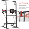 Power Tower Pull Up Bar Station Multi-Function Adjustable Strength Training Equipment Home Gym Strength Training Workout Equipment 440LBS