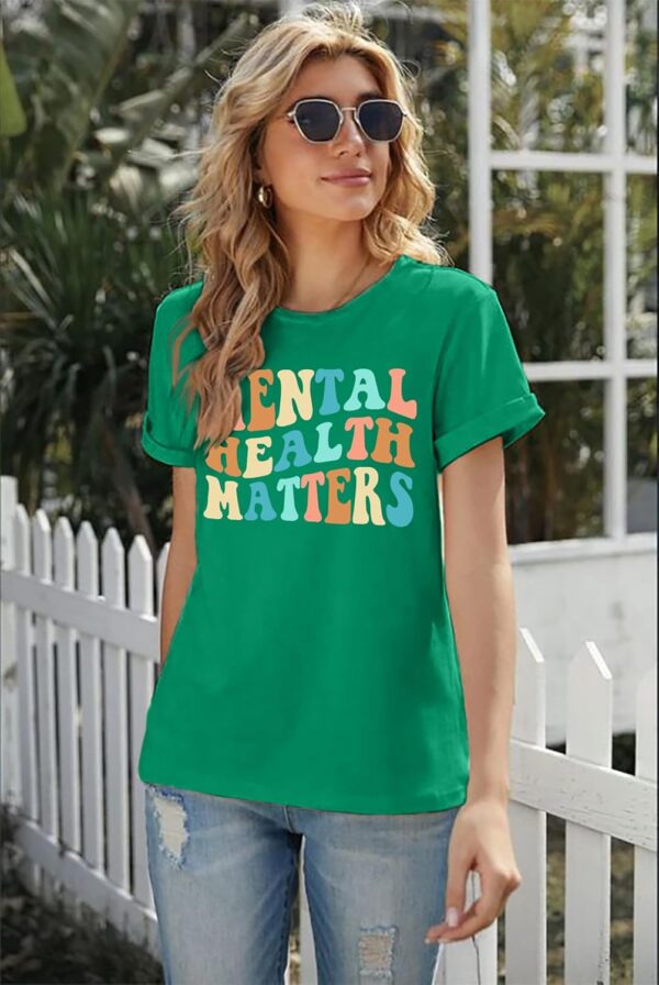 Mental Health Matters Shirt for Women Be Kind Shirt Therapist Shirt Positive Short Sleeve Psychologist Tee Tops