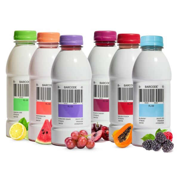 Barcode Sports Drink with Electrolytes, Variety Pack (12 Pack) - Premium Hydration, No Added Sugar - Adaptogen-Powered Plant-Based Beverage - 12 Vitamins & Minerals for Immunity & Performance