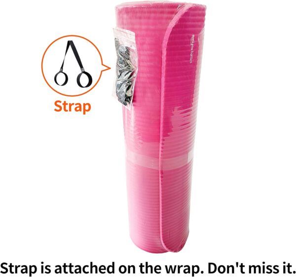 Amazon Basics 1/2 Inch Extra Thick Exercise Yoga Mat with Carrying Strap