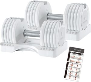 Adjustable Dumbbell 12.5/25lb Set of 2 or Single Unit Piece Weight Training Fitness Exercise Body Workout 5 in 1 for Home Gym Beginners Woman