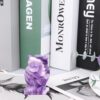 QINJIEJIE 2" Amethyst Owl Decor Crystals Stone Figurines Carved Gemstone Owls Statue Healing Home Room Sculpture Natural Lucky Owl Decorations Cute Purple Office Desk for Women Men
