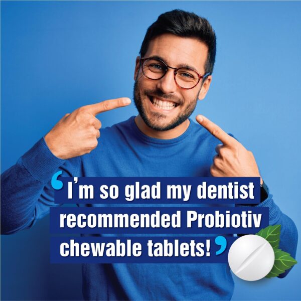 Oral Probiotics for Mouth Bad Breath 7 Billion CFU - Chewable Dental Probiotics for Teeth and Gums, Fresh Breath Freshener, Combats Dry Mouth, Halitosis, Tonsil Stone & Gingivitis Treatment