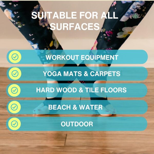 Tucketts Toeless Pilates Socks with Grips for Women, Non-Slip Barre Yoga Socks with Grips for Barefoot Workouts, Sizes 5-13