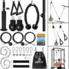 SERTT Weight Cable Pulley System Gym, Upgraded Cable Pulley Attachments for Gym LAT Pull Down, Biceps Curl, Tricep, Arm Workouts - Weight Pulley System Home Gym Add On Equipment
