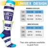 SunFeeling 6 Pairs Compression Socks for Women & Men Circulation - Best Support for Nurses,Running,Athletic,Sports