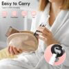 Rechargeable Tooth Polisher Kit for Daily Cleaning, Whitening and Polishing, Electric Dental Teeth Polisher with LED Light, 5 Brush Heads, 5 Speed Modes, Waterproof