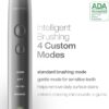 Aquasonic Vibe Series Ultra-Whitening Toothbrush – ADA Accepted Electric Toothbrush - 8 Brush Heads & Travel Case – 40,000 VPM Motor & Wireless Charging - 4 Modes w Smart Timer – Charcoal Metallic