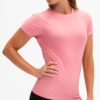 DEVOPS 3 Pack Women's Compression Shirt Dry Fit Short Sleeve Running Athletic T-Shirt Workout Tops