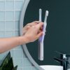 quip Sonic Toothbrush for Adults with Timer - Includes Extra Brush Head and Travel Cover Mount - Electric, Soft Bristle Refill Head, Plastic Handle, 3 Month Battery Life - Travel Toothbrush - Lavender