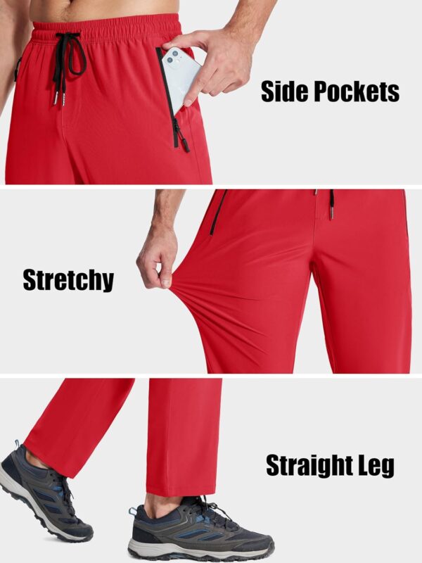 MAGCOMSEN Mens Hiking Pants Quick Dry Lightweight Water Resistant Outdoor Pants with 3 Zipper Pockets