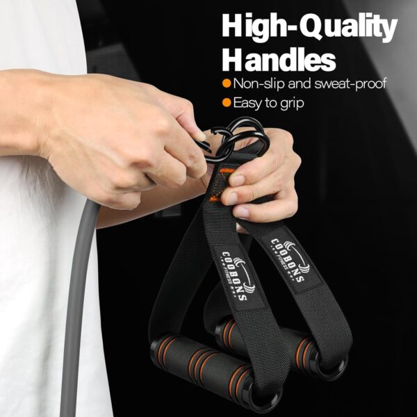 Resistance Bands, Heavy Exercise Bands with Handles, Fitness Bands for Working Out, Workout Bands for Men and Women, Weight Bands Set for Muscle Training, Strength, Yoga, Home Gym Equipment