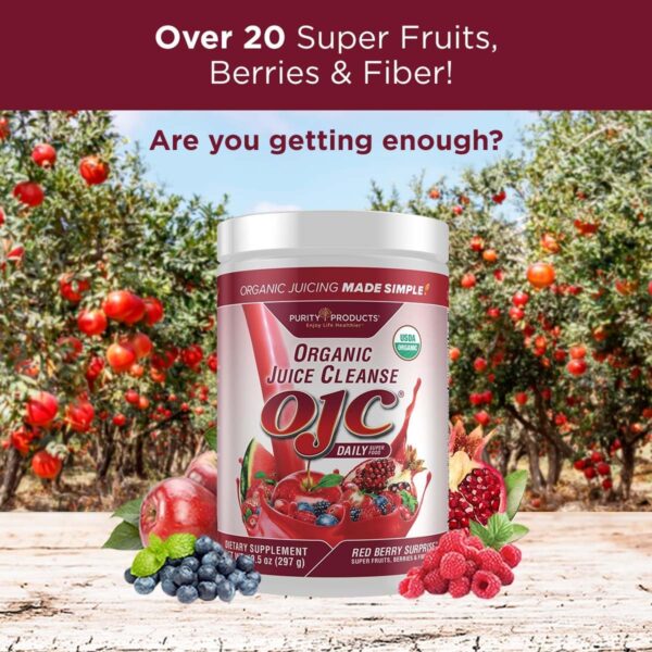 Certified Organic Juice Cleanse (OJC) - OJC Super Reds - 5 Grams Fiber, 10.5 oz (297 g)