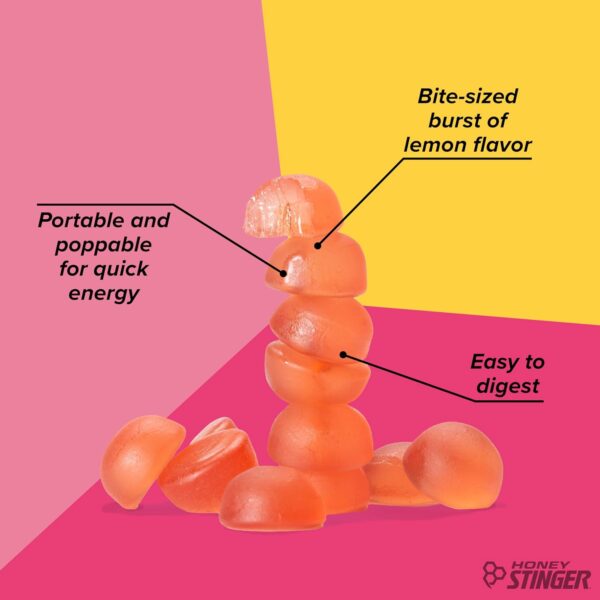 71B94lZB9cL._SL1500_.jpg Honey Stinger Organic Pink Lemonade Energy Chew | Gluten Free & Caffeine Free | for Exercise, Running and Performance | Sports Nutrition for Home & Gym, Pre and Mid Workout | 12 Pack, 21.6 Ounce