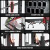 ALL10 Smith Machine for Home Gym, Power Rack with Cable Crossover, Squat Rack with Leg Press and Advanced LAT Pull-Down, 2000LB Weight Capacity