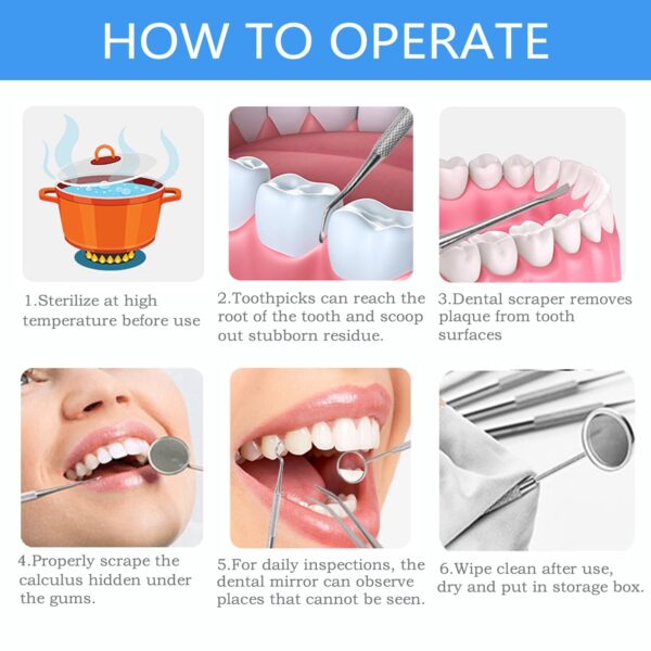 71BAWOBmuEL._SL1500_.jpg Dental Tools, Professional Plaque Remover Teeth Cleaning Tool Kit, Stainless Steel Dental Pick Tartar Scraper Tooth Cleaner, Oral Care Hygiene Set for Dentist Personal Pets with Storage Box
