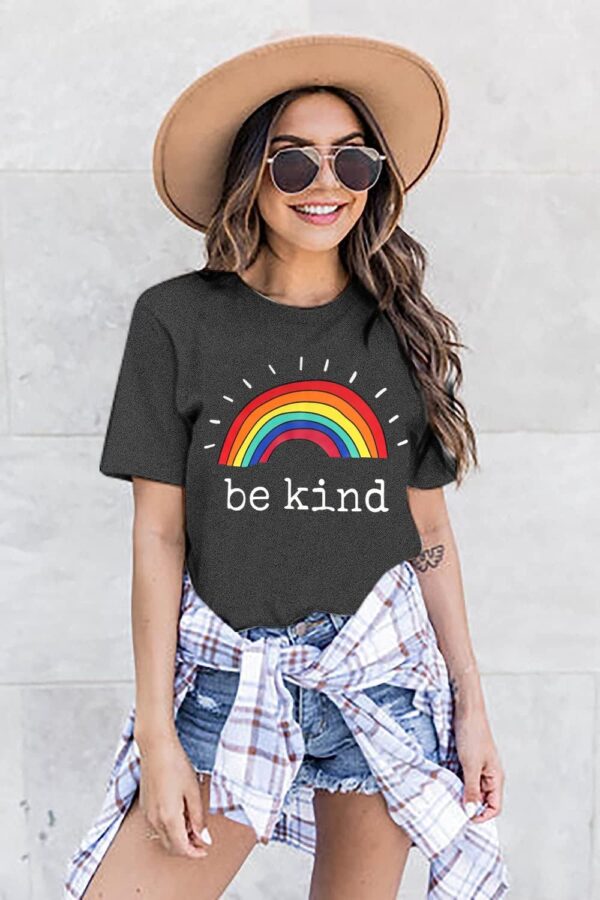 Take A Look Its in A Book T-Shirt Women Cute Book Lover Gift Teacher Shirt Reading Top Funny Letter Print Rainbow Graphic Tee