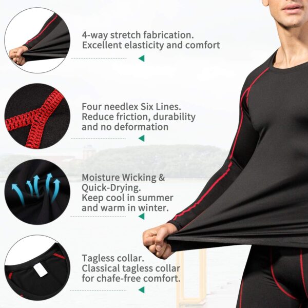 SPVISE Men's Compression Shirt Long Sleeve Athletic Workout T-Shirts Top Active Sport Baselayer Undershirt Gear Shirt Dry Fit