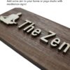 The Zen Den signs Room Decor Meditation in Progress Wall Hanging Sign,Inspirational Wooden Door Plaque for Yoga Studio Bedroom Decoration (Brown)