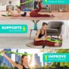 Stretching Strap with Loops - Non Elastic Stretch Band for Physical Therapy, Yoga Strap for Stretching Equipment, Stretch Bands for Exercise and Flexibility - Fascia, Hamstring & Leg Stretcher Belt
