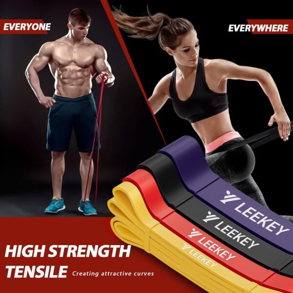 LEEKEY Resistance Bands, Exercise Bands Pull Up Assist Bands - Workout Bands Set - Mobility Band Powerlifting Bands for Men and Women Fitness Training, Physical Therapy,Home Workouts
