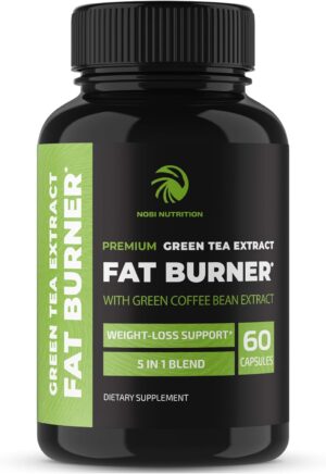 Green Tea Weight Loss Pills for Women & Men | 45% EGCG | Stomach Fat Burner, Metabolism Booster & Appetite Suppressant | Green Tea Fat Burner Diet Pills | Vegan Weight Loss Supplements | 60 Ct