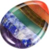 CrystalTears Chakra Worry Stone for Anxiety Healing Crystal Thumb Worry Stones Pocket Palm Stones Stress Relief Reiki Healing Meditation