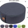 Zafu Buckwheat Meditation Cushion,D=13"/16" H=5.5",Round Zabuton Meditation Pillow,Yoga Bolster Kneeling Pillow Premium Yoga Pillow for Sitting on Floor Zippered Cotton Cover