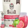 Salud 2-in-1 Hydration Packets + Immunity Electrolytes Powder, Guava - Guayaba Agua Fresca Drink Mix, Elderberry, Dairy & Soy Free, Non-GMO, Gluten Free, Vegan, Low Calorie, 1g Sugar (15 Servings)