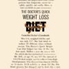 The Doctor's Quick Weight Loss Diet