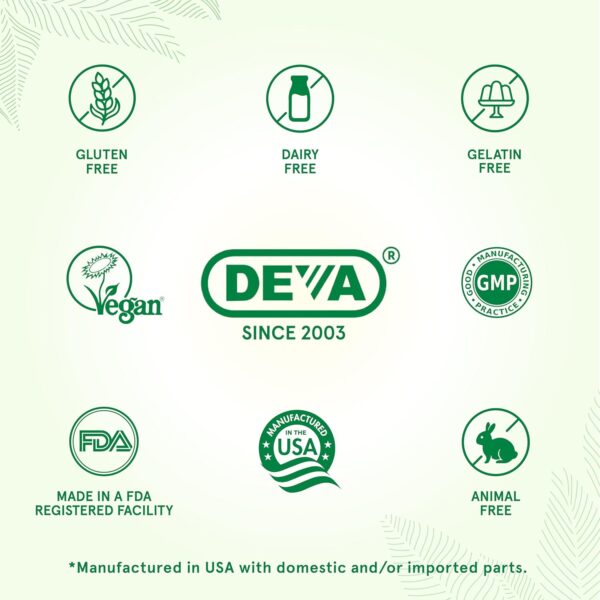 DEVA Tiny Tablets Vegan Vitamins Multivitamins for Women & Men, Multivitamin with Iron, Mineral Supplement, Vitamin C, Vitamin B Complex, Vitamin B12, Vitamin E, Zinc, Gluten Free, 90 Tablets