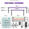 Pilates Bar Kit with Resistance Bands - Home Gym Equipment - Workout Equipment for Women and Men - Pilates Equipment with Adjustable Resistance Bands