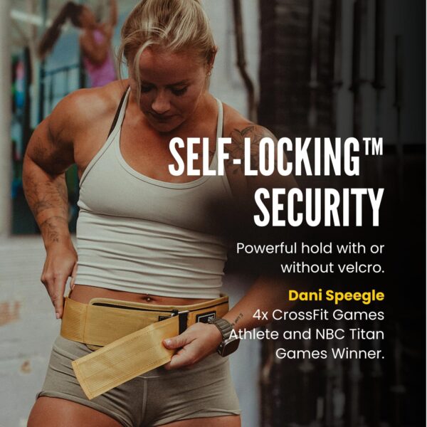 Self-Locking Weight Lifting Belt - Premium Weightlifting Belt for Serious Functional Fitness, Weight Lifting, and Olympic Lifting Athletes - Lifting Support for Men and Women - Deadlift Training Belt