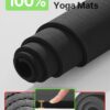 YOTTOY Large Yoga Mat (75 * 52 * 1/2inch),Extra Wide TPE Exercise Mat,Non-Slip Workout Mat for Pilates, Fitness, Barefoot, Home Gym Studio with Strap and Towel
