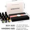 Natural Essential Oil Set, 12 Best Aromatherapy Diffuser Oils with Gift Box & Bag, Essential Oils for Diffusers for Home, Candle Making Scents -Lavender,Lemon,Orange,Vanilla,Jasmine,Rose, Peppermint