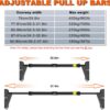FICTOR Door Pull up Bar for Doorway, Strength Training Equipment, Adjustable Door Frame, Non-slip Chin up Bar for Home Gym, with No Screw Installation