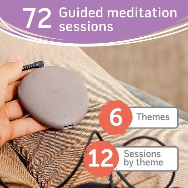 Morphée Zen | Guided Meditation Sound Device for Instant Relaxation | Enhance Well-being, Reduce Stress and find Deep Relaxation | Portable Meditation Sound Machine | 72 Sessions in 4 languages