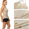 icyzone Workout Tank Tops for Women - Athletic Yoga Tops Open Back Strappy Running Shirts (Pack of 2)