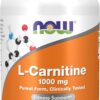 NOW Foods Supplements, L-Carnitine 1,000 mg, Purest Form, Amino Acid, Fitness Support*, 100 Tablets