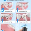 Water Flosser, Cordless Water Dental Flosser, 9 Jet Tips 5 Modes 300ML IPX7 Waterproof, Portable Rechargeable Oral Irrigator for Home Travel - Gums, Orthodontic, Braces Care - Black