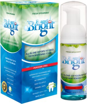 Aligner Cleaner & Retainer Cleaner Foam Bright, Teeth Whitening Foam, Great for Invisalign, Candid, Byte, Night Guard, Mouth Guard, Dentures, Whitener, Toothpaste & Braces Cleaner, Peroxide Free