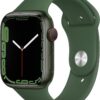 Apple Watch Series 7 [GPS + Cellular 45mm] Smart Watch w/Green Aluminum Case with Clover Sport Band. Fitness Tracker, Blood Oxygen & ECG Apps, Always-On Retina Display, Water Resistant